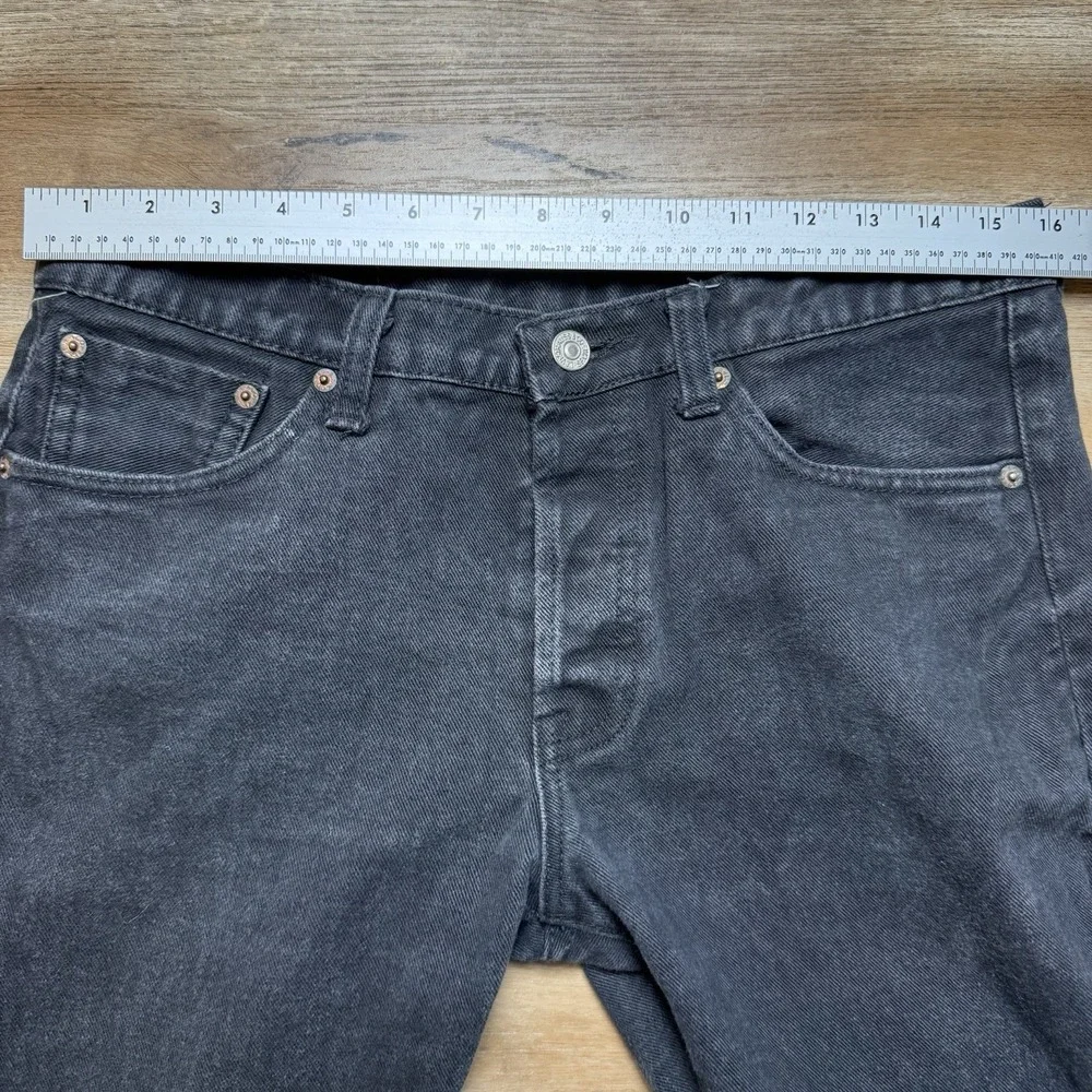 Vintage Levi's 501 Jeans Men 32x26 Black Straight‎ Leg Button Fly Made in USA
